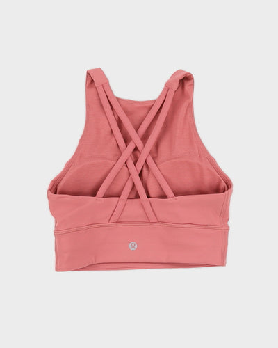 Pink Lululemon Like a Cloud High Neck Sports Bra - XXS