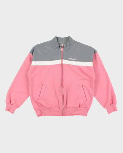 90's Vintage Women's Pink Adidas Track Jacket - S