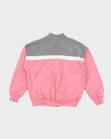 90's Vintage Women's Pink Adidas Track Jacket - S