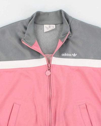 90's Vintage Women's Pink Adidas Track Jacket - S