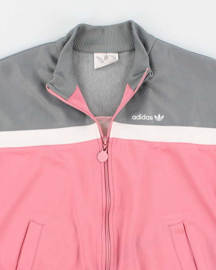 90's Vintage Women's Pink Adidas Track Jacket - S