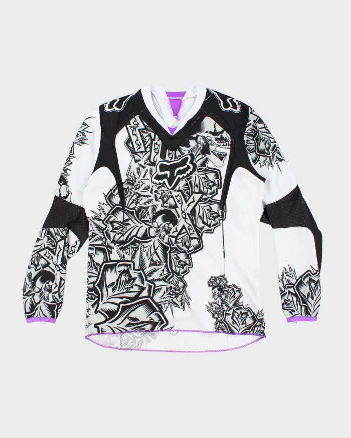Vintage Y2K Fox Racing Gothic Print Motocross Jersey - M