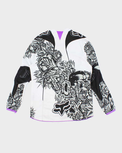 Vintage Y2K Fox Racing Gothic Print Motocross Jersey - M