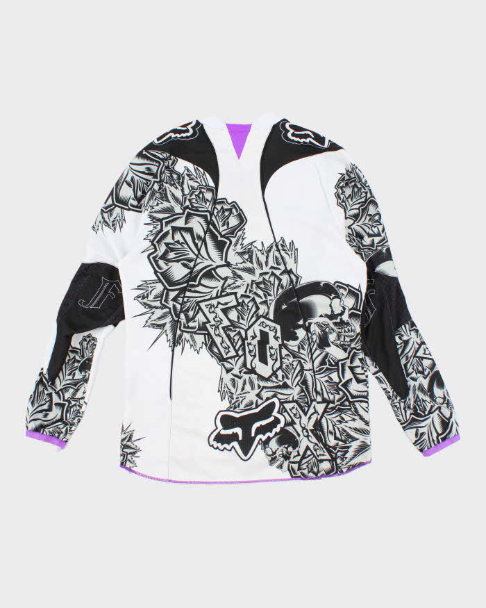 Vintage Y2K Fox Racing Gothic Print Motocross Jersey - M
