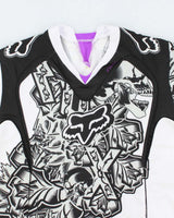 Vintage Y2K Fox Racing Gothic Print Motocross Jersey - M