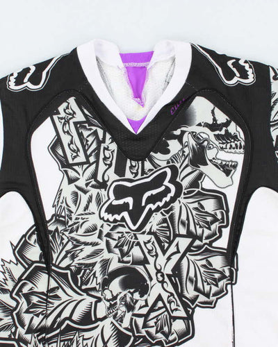 Vintage Y2K Fox Racing Gothic Print Motocross Jersey - M