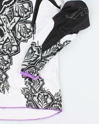 Vintage Y2K Fox Racing Gothic Print Motocross Jersey - M