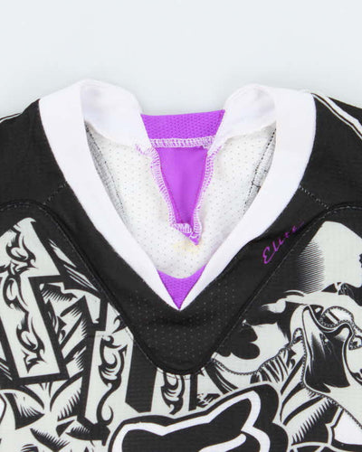 Vintage Y2K Fox Racing Gothic Print Motocross Jersey - M