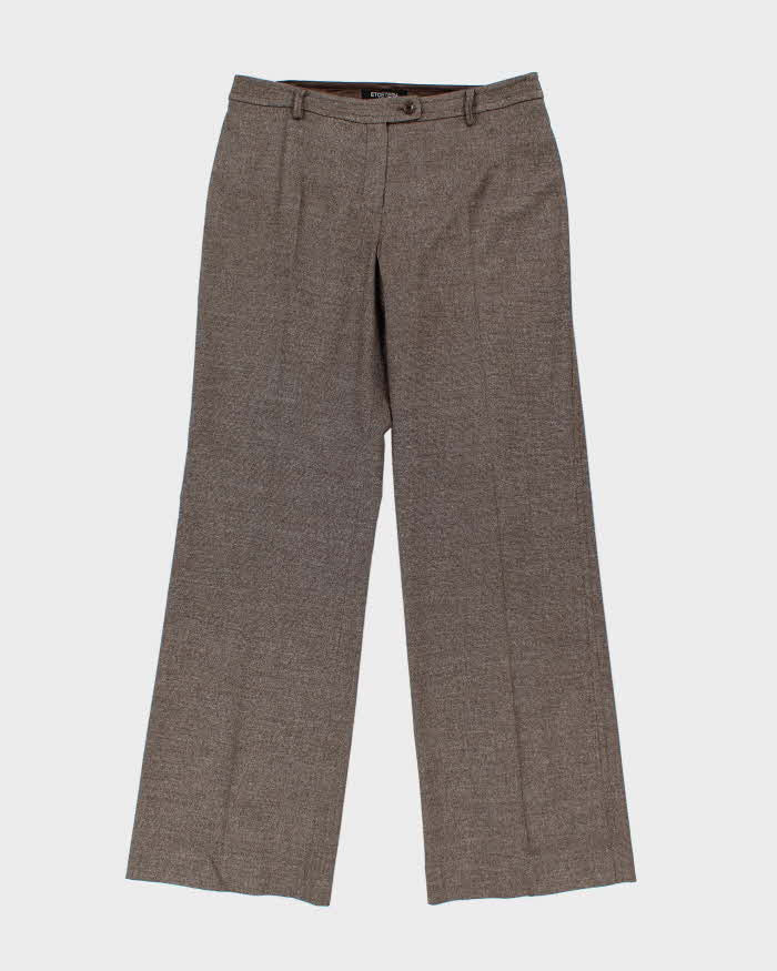 Vintage Y2k 2000s Ectera Wool Blend Wide Bootleg 2-Piece Suit - M