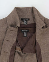 Vintage Y2k 2000s Ectera Wool Blend Wide Bootleg 2-Piece Suit - M
