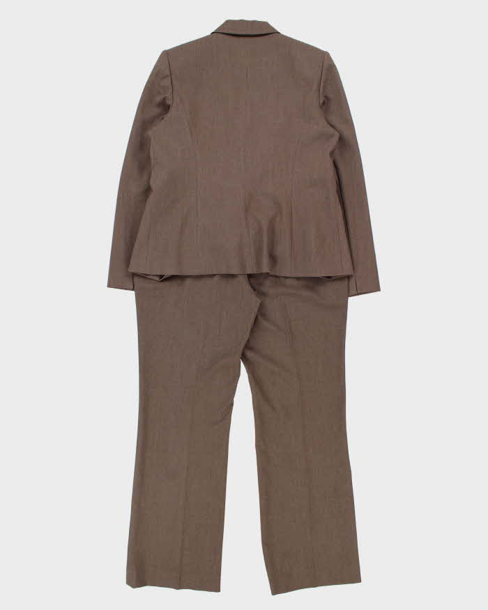 Vintage Y2K 00s Calvin Klein Women's Pointed Lapel Single Breasted Relaxed Bootcut Fit Two-Piece Suit - L