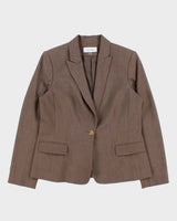Vintage Y2K 00s Calvin Klein Women's Pointed Lapel Single Breasted Relaxed Bootcut Fit Two-Piece Suit - L