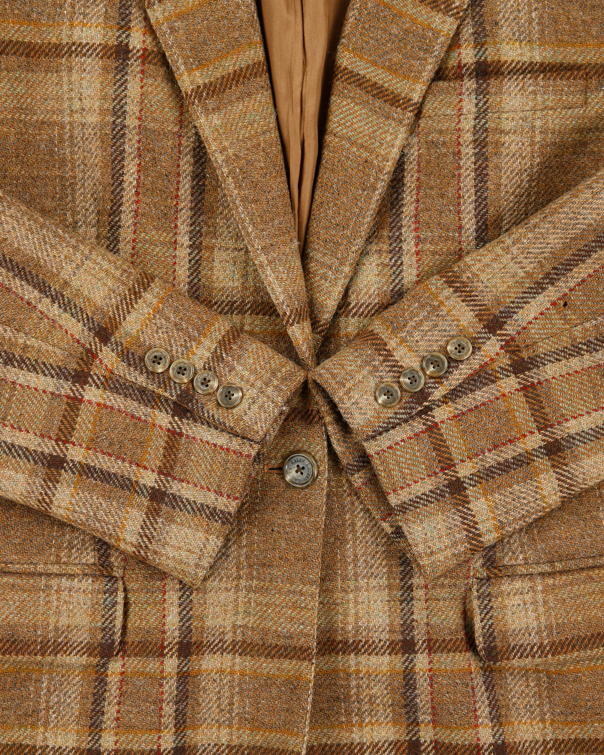 Vintage 1990s Lauren Ralph Lauren LRL Women's Wool Plaid Single Button Sport Coat Blazer - L