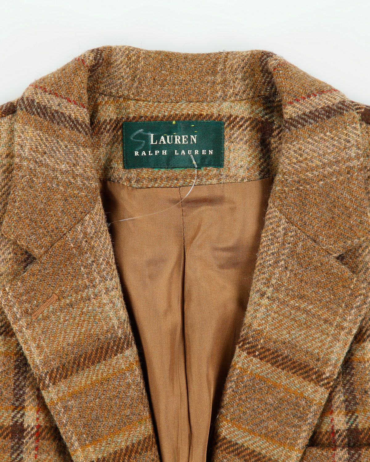 Vintage 1990s Lauren Ralph Lauren LRL Women's Wool Plaid Single Button Sport Coat Blazer - L