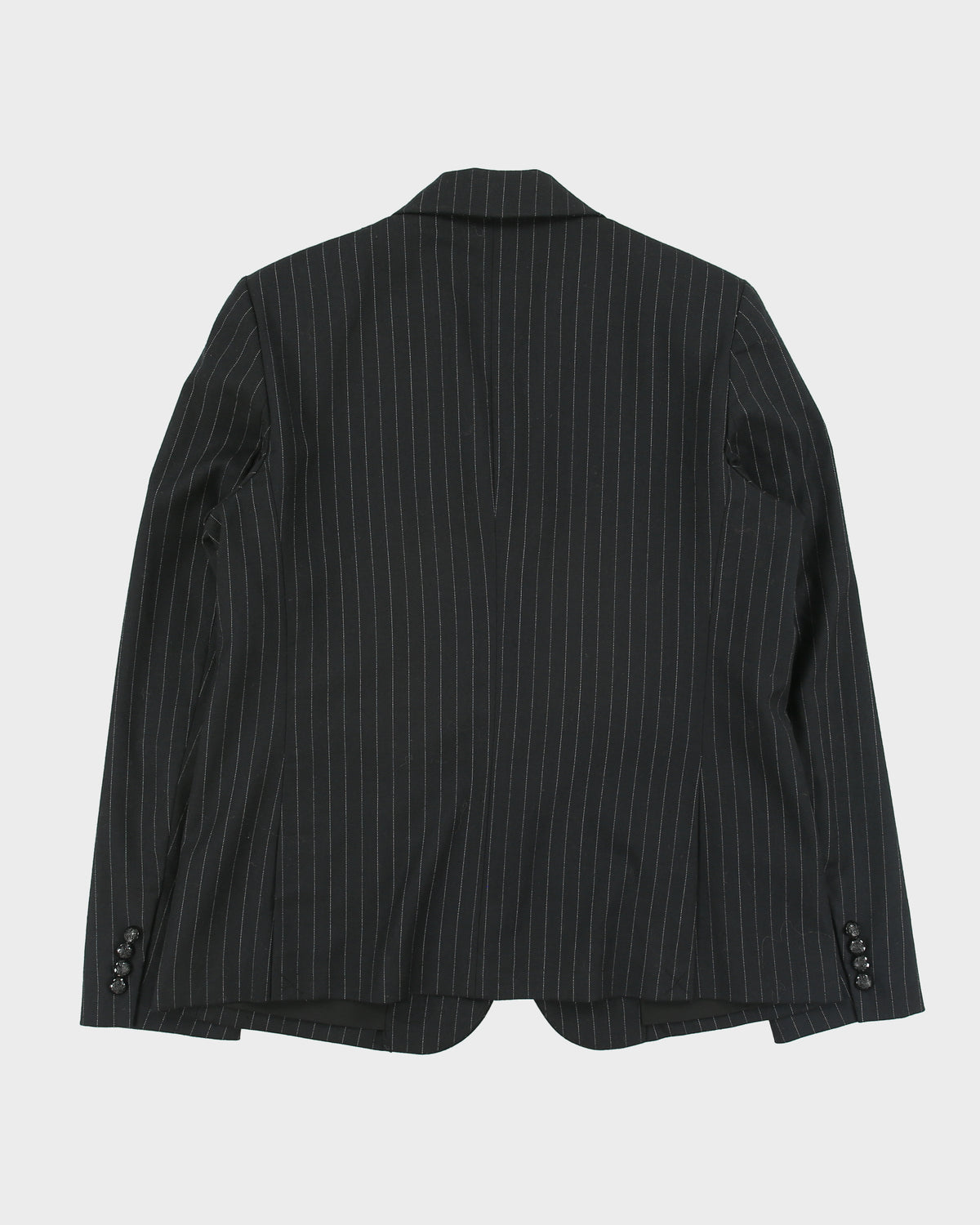 Vintage Lauren Ralph Lauren LRL Women's Crest Pinstripe Wool Blend 2 Button Prep Blazer - M