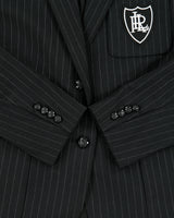 Vintage Lauren Ralph Lauren LRL Women's Crest Pinstripe Wool Blend 2 Button Prep Blazer - M