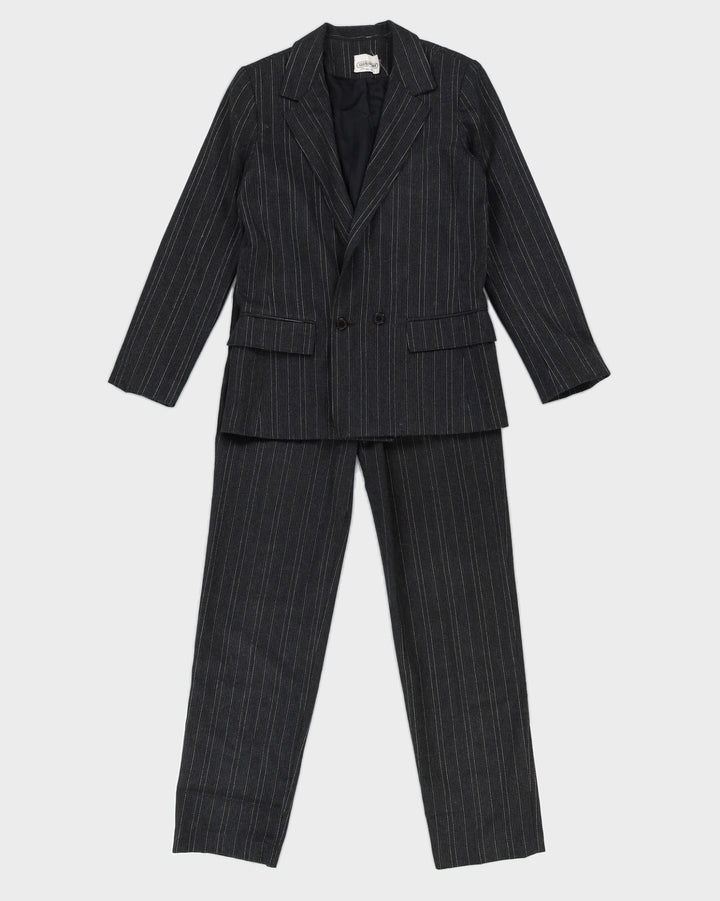 Vintage 80s Glensport Pinstripe Two-Piece Suit - XS/S