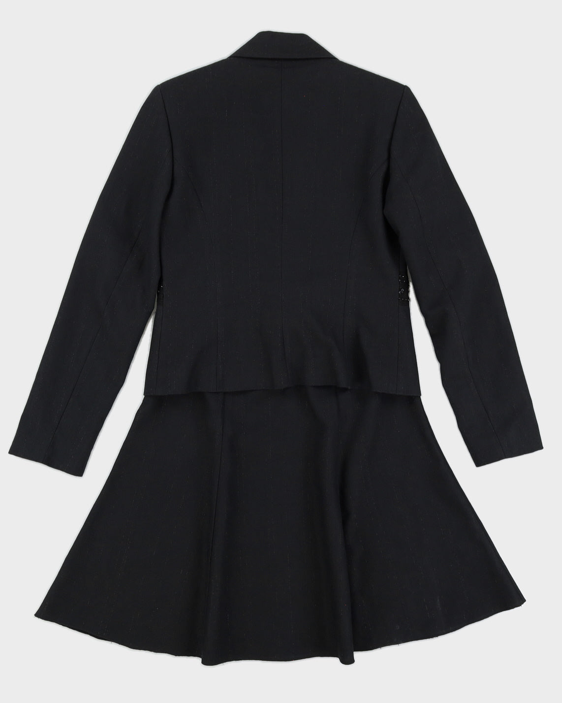 Vintage 90s Chantall Black Skirt Suit - S/M