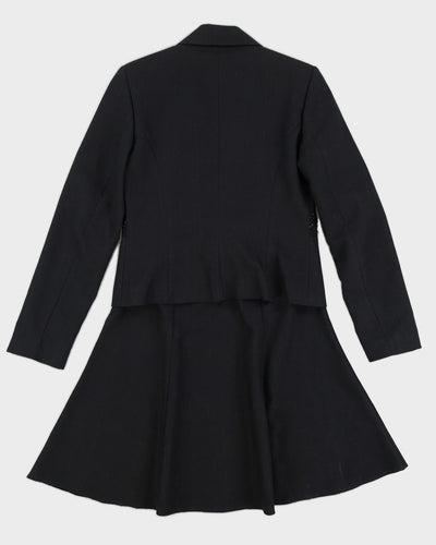 Vintage 90s Chantall Black Skirt Suit - S/M