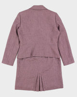 Vintage 90s Tahari Purple Double Breasted Skirt Suit - M