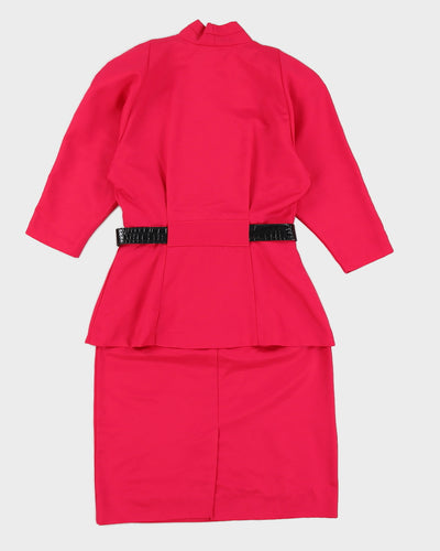 Vintage 90s Piaf Pink Skirt Suit - M
