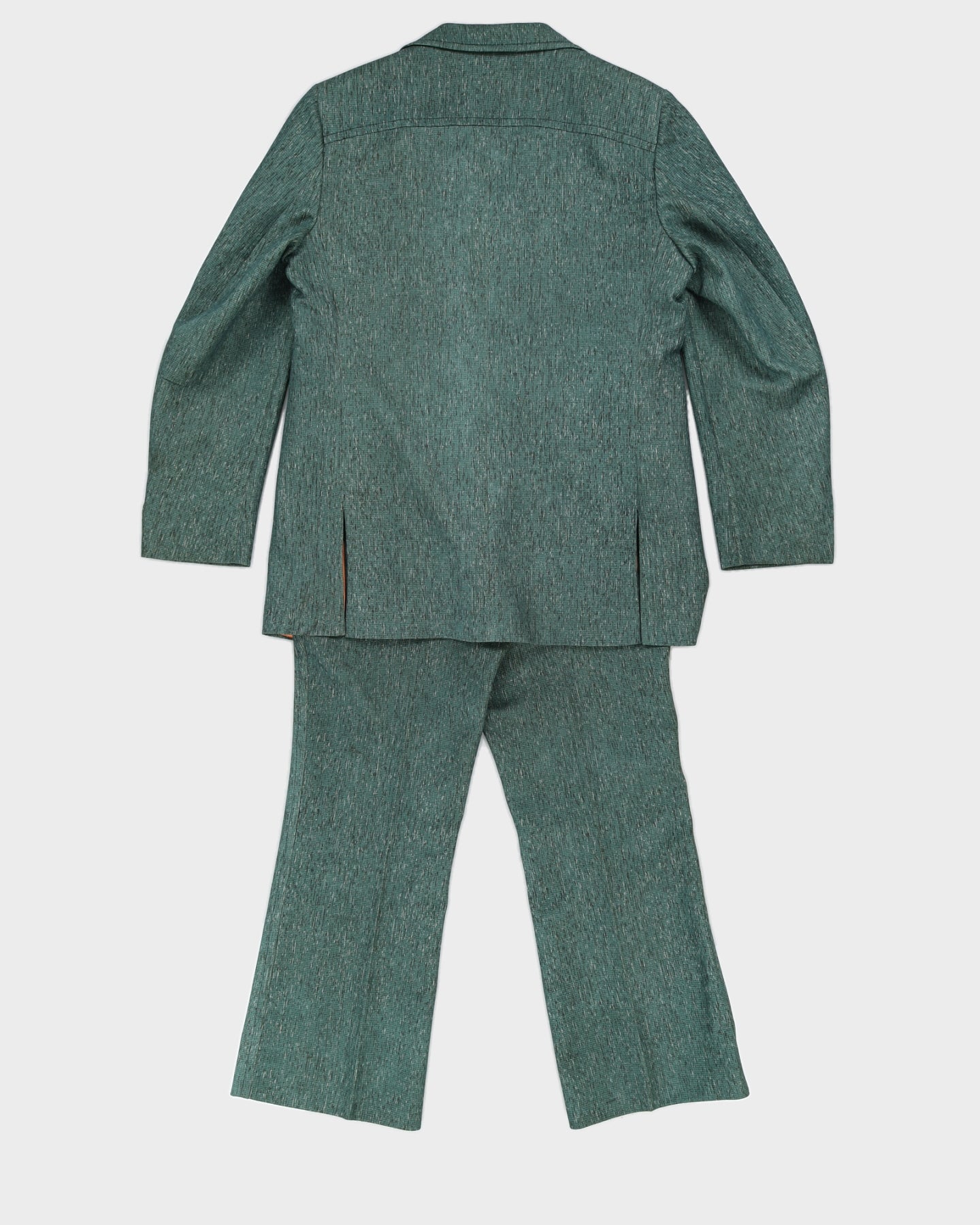 Vintage 70s Royal Crown Green Two Piece Suit - W34 L32