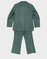Vintage 70s Royal Crown Green Two Piece Suit - W34 L32