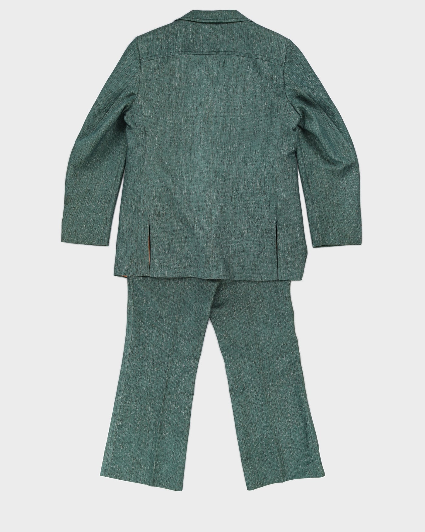 Vintage 70s Royal Crown Green Two Piece Suit - W34 L32