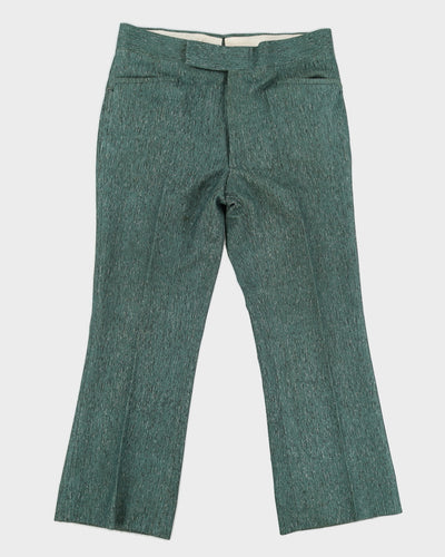 Vintage 70s Royal Crown Green Two Piece Suit - W34 L32