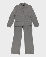 Vintage 90s Jones Grey Pinstripe Two Piece Suit - S