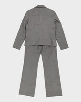 Vintage 90s Jones Grey Pinstripe Two Piece Suit - S