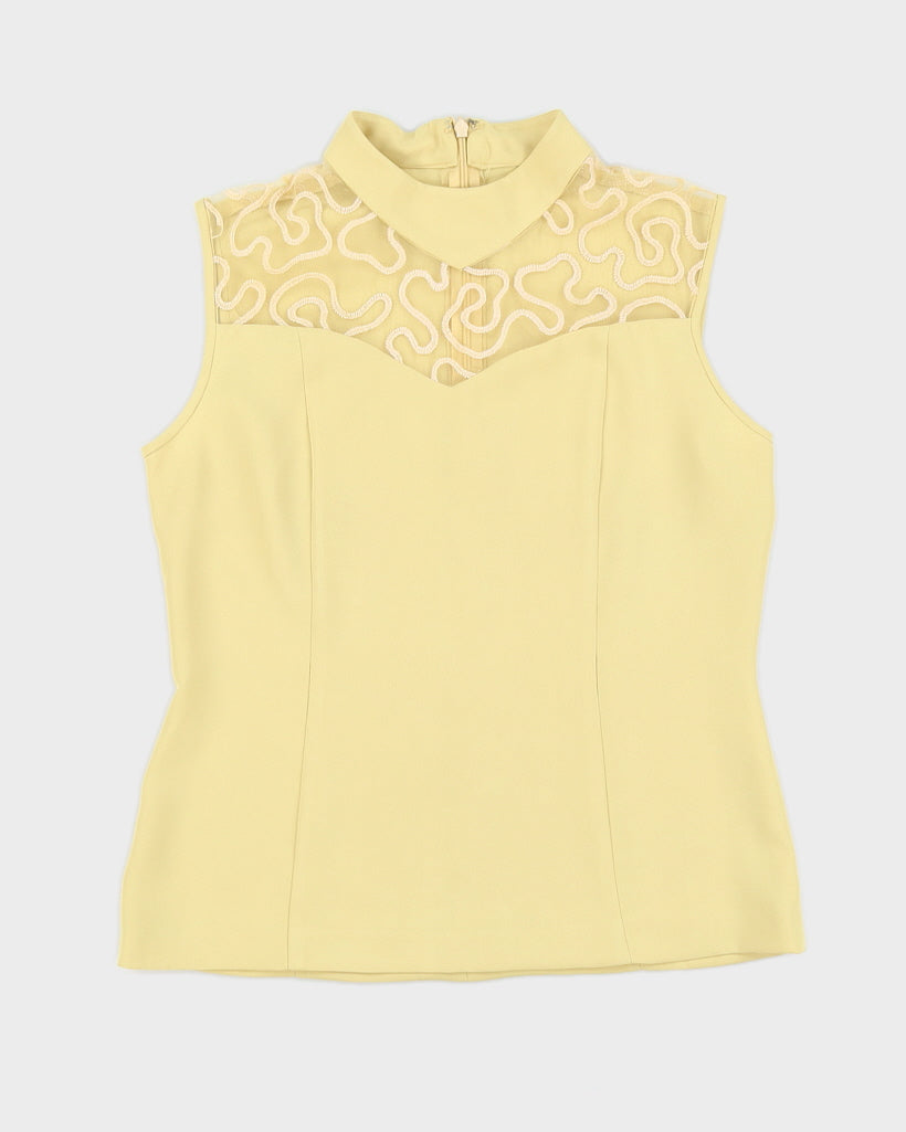 Vintage 90s Mable Yellow Three Piece Skirt Suit - M