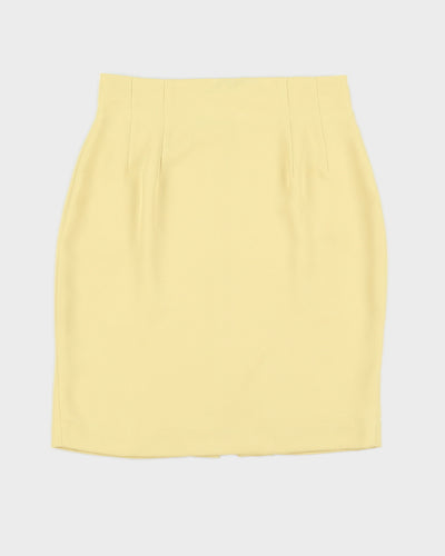 Vintage 90s Mable Yellow Three Piece Skirt Suit - M