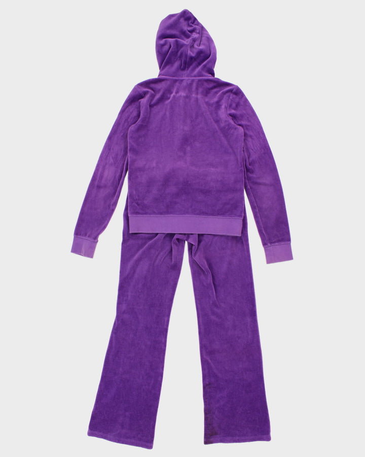 Y2K 00s Juicy Couture Purple Velour Tracksuit S/M – Rokit