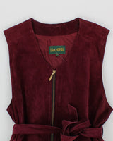 Danier Purple Suede Two Piece Skirt Suit - UK 16 / L