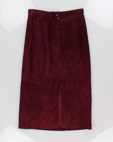 Danier Purple Suede Two Piece Skirt Suit - UK 16 / L