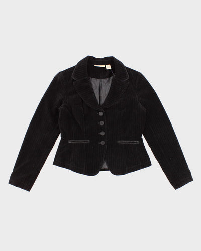 2000's Women's Donna Karan Black Velvet Tailored Jacket - S
