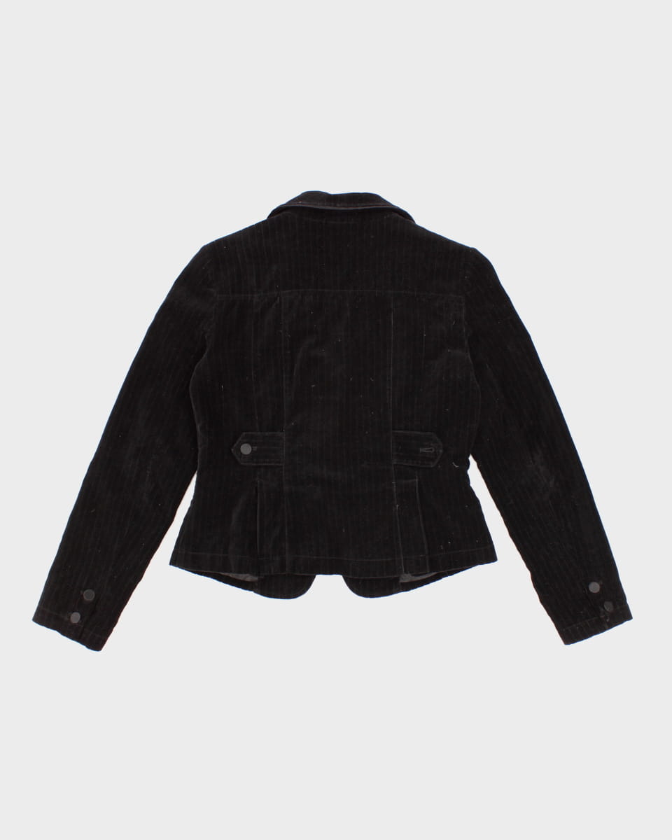2000's Women's Donna Karan Black Velvet Tailored Jacket - S