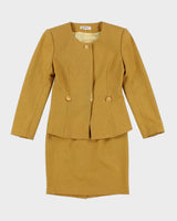 Vintage Yellow Skirt Suit - S