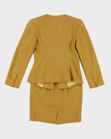 Vintage Yellow Skirt Suit - S