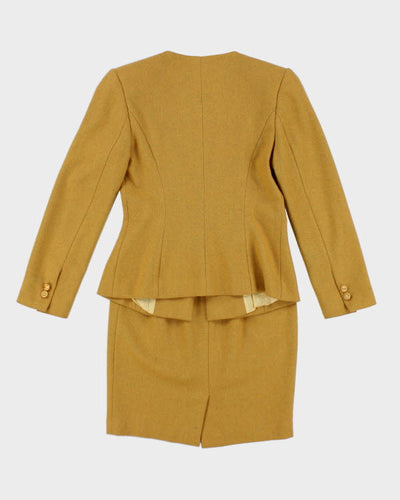 Vintage Yellow Skirt Suit - S