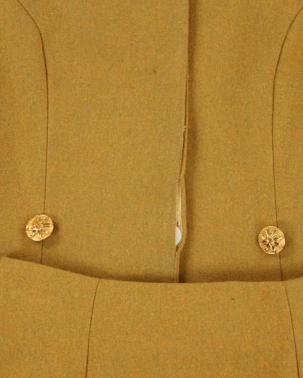 Vintage Yellow Skirt Suit - S