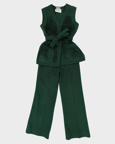 Vintage 70s Runge Wool & Suede4 Two Piece - M