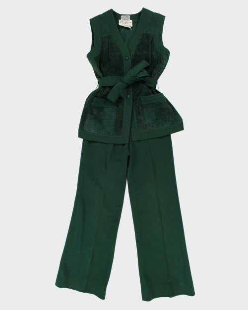 Vintage 70s Runge Wool & Suede4 Two Piece - M