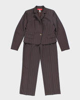 Vintage 90s Anne Klein Brown Suit - S