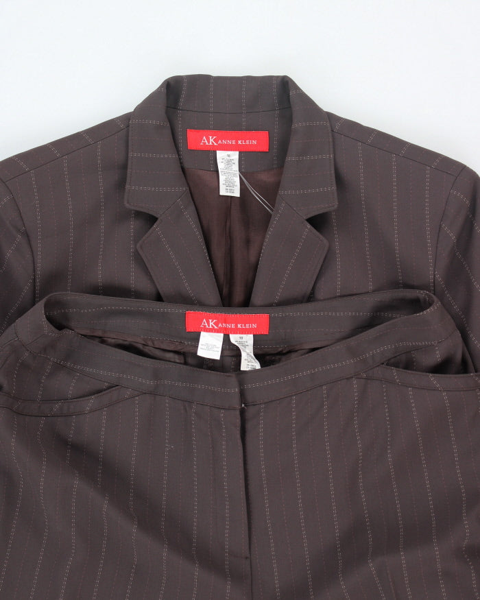 Vintage 90s Anne Klein Brown Suit - S