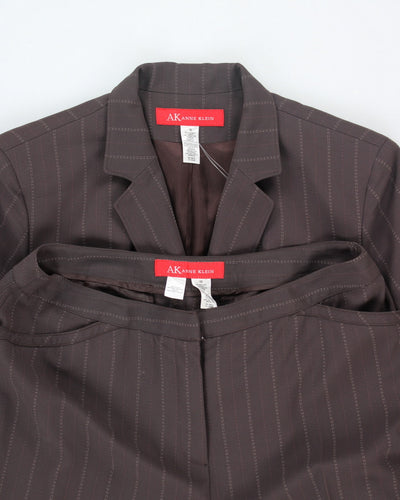 Vintage 90s Anne Klein Brown Suit - S