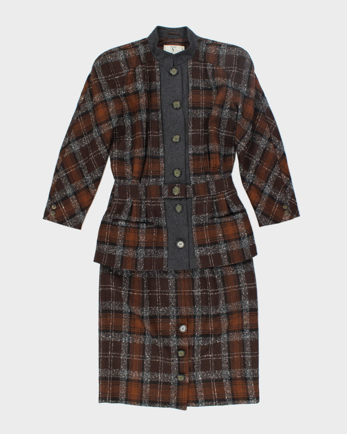 Vintage 80s Valentino Wool Skirt Suit - XS