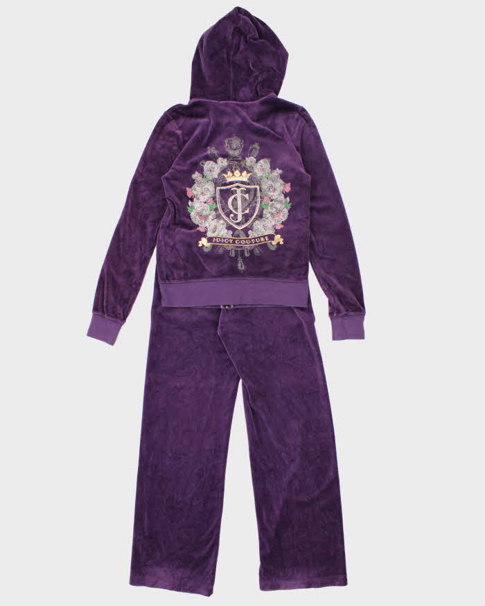 Vintage Y2K Juicy Couture Graphic Printed Track Suit - M