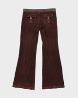 Vintage Y2k 00s Juicy Couture Brown Velour 2 Piece Tracksuit - S